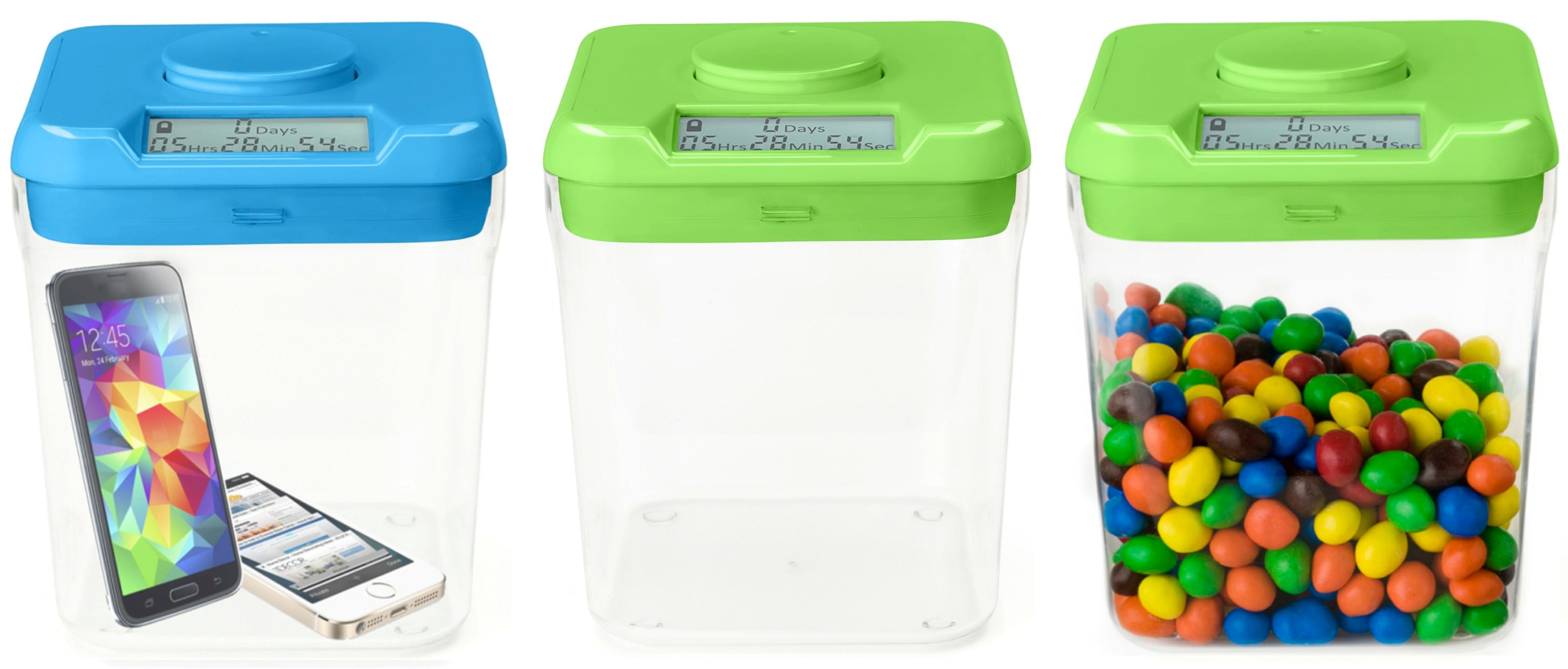 Green Kitchen Safe with Clear Base