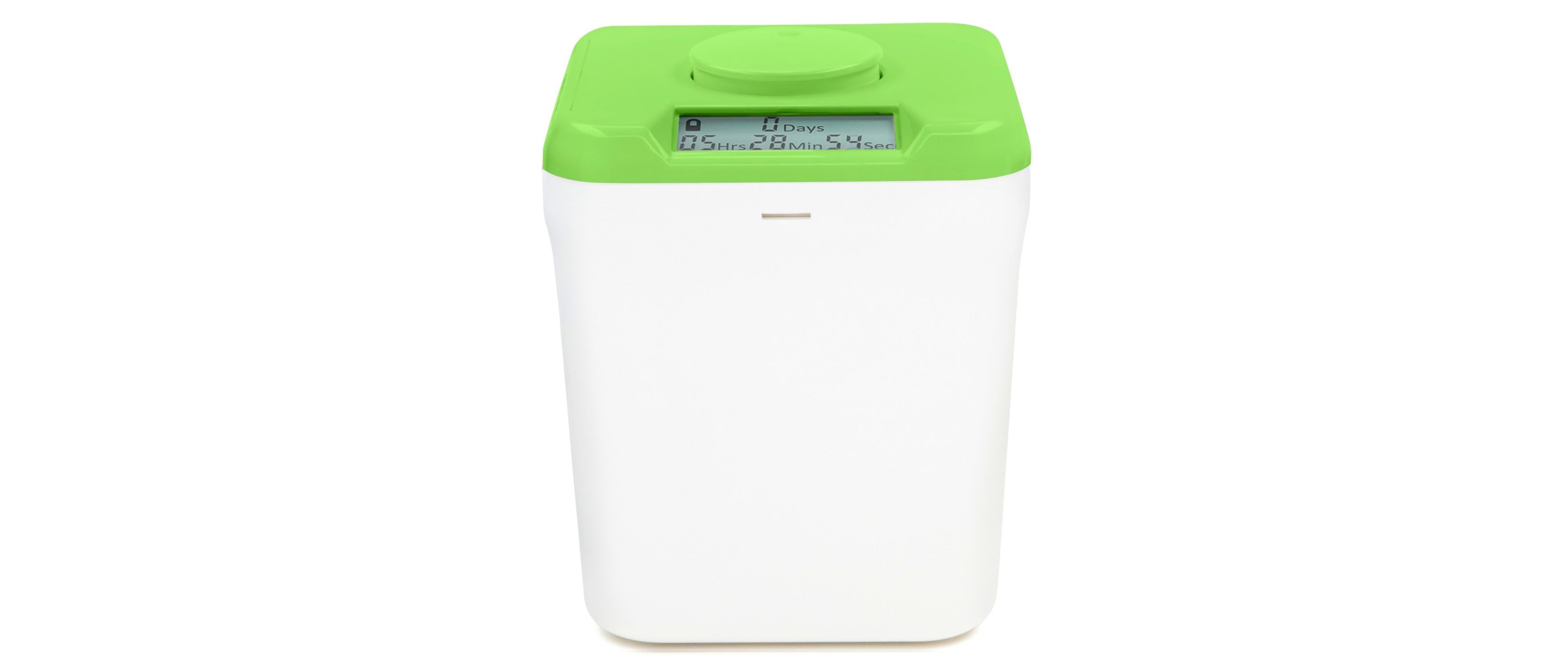 Green Kitchen Safe with White Base